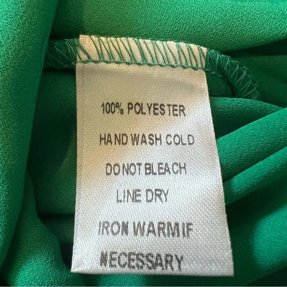 Vintage Emerald green chiffon Maxi Skirt by Cotton Candy LA NWT deadstock sz L